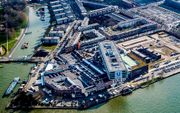 Luchtfoto van de vestiging van Unilever Nederland BV aan de Nassaukade in Rotterdam. beeld ANP