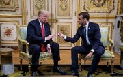 Macron en Trump ontmoeten elkaar zaterdag in Parijs. beeld EPA