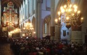 Volle Bavokerk tijdens het Internationaal Orgelfestival Haarlem.             Beeld Cor van Gastel