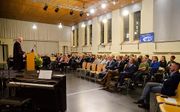 Opening van het academisch jaar van de ETF in Leuven. Achter de katheder prof. dr. Jack Barentsen. beeld Laura Roman