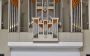 Het orgel in de nieuwe kerk van de gereformeerde gemeente van Utrecht. beeld Dick den Engelsman