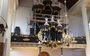 De lege kas van het orgel in de Grote Kerk van Genemuiden. beeld Gerrit van Dijk