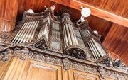 Het orgel in de Dorpskerk van Numansdorp. beeld hervormde gemeente Numansdorp
