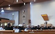 In het kerkgebouw van de gereformeerde gemeente te Nunspeet werd zaterdag een regionale zendingsmiddag voor ZGG gehouden. beeld Gerrit van Dijk