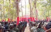 Naxalite-rebellen in India. beeld Naxal Revolution