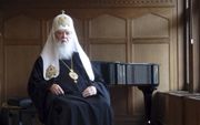 De Oekraïense patriarch Filaret pleit voor een Europese toekomst voor zijn land. beeld RD, Evert van Vlastuin