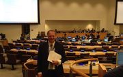 Van Schothorst bij de Verenigde Naties in New York. beeld TCC