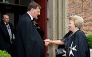 Koningin Beatrix woonde in 2009 een bijeenkomst van de Johanniter Orde bij in de Grote Kerk in Naarden. beeld ANP, Marcel Antonisse