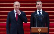 Poetin en Medvedev. Foto EPA
