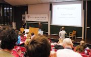 Debat tussen de filosoof prof. Philipse en de apologeet prof. Swinburne in Amsterdam. Foto RD