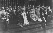 Inhuldiging van koningin Wilhelmina in 1898.  Foto ANP