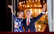 Koning Filip en koningin Mathilde. beeld EPA