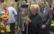 Prinses Beatrix woonde zaterdag in de Domkerk in Utrecht de eucharistieviering bij van het 125-jarig bestaan van de kerkelijke Unie van Utrecht. beeld ANP