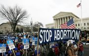 Tijdens marsen voor het leven roepen prolifegroepen in de VS al jarenlang op tot bescherming van het ongeboren kind. beeld EPA