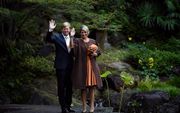 Koning Willem-Alexander en koningin Máxima, woensdag in Japan. Beeld EPA