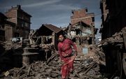 Het dodental van de aardbeving in Nepal is dinsdag opgelopen naar 7557. Het ministerie van Binnenlandse Zaken van Nepal stelde volgens The Times of India het dodental opnieuw naar boven bij. Twee dagen geleden werd nog gesproken over 7040 doden. beeld AFP