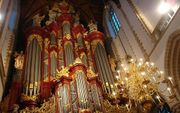 Het orgel van de Bavokerk in Haarlem.             beeld Dick Sanderman