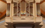 Het orgel in De Tabernakel in Rijssen. beeld Boogaard