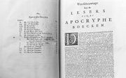 De Statenvertalers namen de apocriefen oorspronkelijk op in hun vertaling, maar plaatsten er een lange ”Waarschuwing aan de lezers” bij. beeld RD
