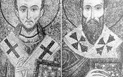 Johannes Chrysostomus (l.) en Basilius de Grote. beeld RD