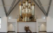 Impressie van het orgel voor de hersteld hervormde gemeente van Lunteren. beeld Van den Heuvel Orgelbouw