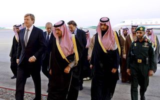 Koning Willem-Alexander in Saudi-Arabië, januari 2015. beeld EPA