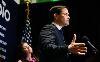 MIAMI. De Republikeinse senator Marco Rubio staakte gisteren zijn campagne in de strijd om het Amerikaanse presidentschap na verlies in zijn thuisstaat Florida. beeld AFP