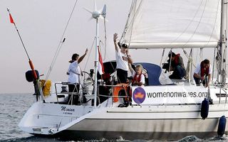 De boot van Women on Waves. Foto EPA