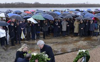 De officiële herdenking van de watersnoodramp in Ouwerkerk. Foto ANP