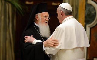 De paus ontmoet woensdag Bartolomeus I, de oecumenisch patriarch van Constantinopel. Foto EPA