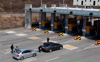 De grens bij industriegebied Kaesong. Foto EPA