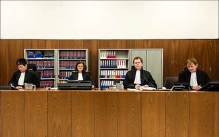 Leden van het hof in de Amsterdamse zedenzaak. Foto ANP