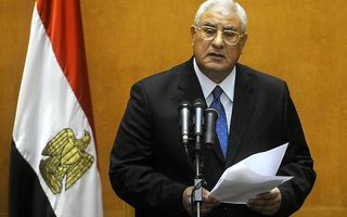 De donderdag ingezworen interimpresident Adli Mansour. Foto EPA