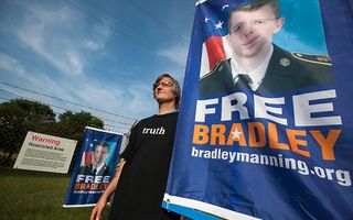 Roep om vrijlating van Manning. Foto EPA