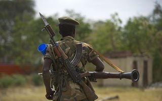 Een soldaat in Malakal, Zuid-Sudan. Foto AFP