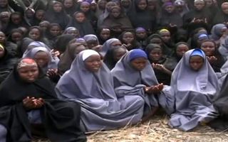 Boko Haram heeft videobeelden vrijgegeven van de ontvoerde Nigeriaanse schoolmeisjes. beeld AFP