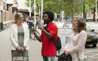 Jovino Brito vertelt Zeeuwse docenten over het leven als dakloze in Rotterdam. beeld André Dorst