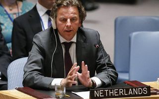 Minister Koenders woensdag in de VN-Veiligheidsraad. Beeld AFP