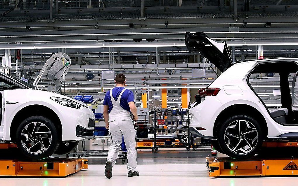 Volkswagenfabriek in het Duitse Zwickau. beeld AFP, Ronny Hartmann