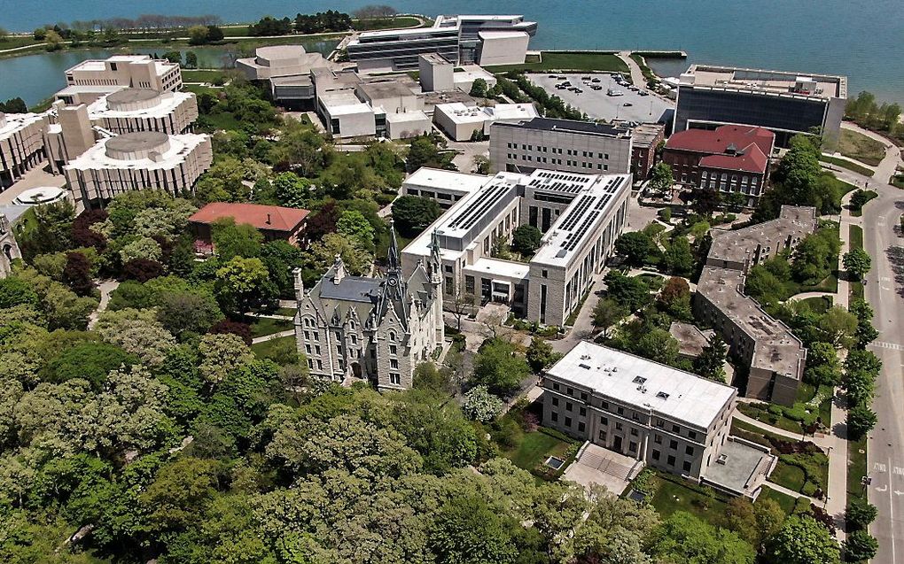 Gebouwen van de Northwestern University in Illinois, VS. beeld EPA