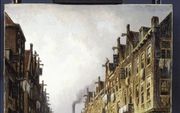 De Jodenbuurt in Amsterdam, in 1889 geschilderd door Eduard Alexander Hilverdink. beeld Wikipedia