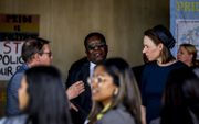 Hanke Bruins Slot, demissionair minister van Buitenlandse Zaken tijdens een staatsbezoek aan Zuid-Afrika. beeld ANP, Remko de Waal