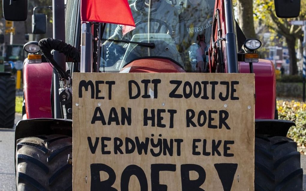 Boeren protesteerden vorige week bij het provinciehuis in Zwolle. beeld ANP, Vincent Jannink