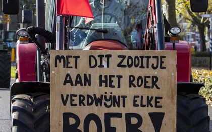 Boeren protesteerden vorige week bij het provinciehuis in Zwolle. beeld ANP, Vincent Jannink