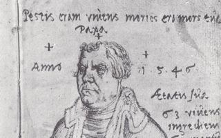 Melanchthon schreef onder een afbeelding van Luther: ”et mortuus vivit”. Gestorven, maar hij leeft. beeld Wikimedia