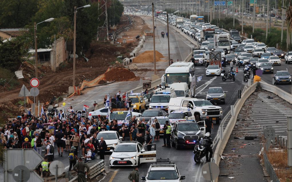 Families van gijzelaars houden mars van Tel Aviv naar Jeruzalem