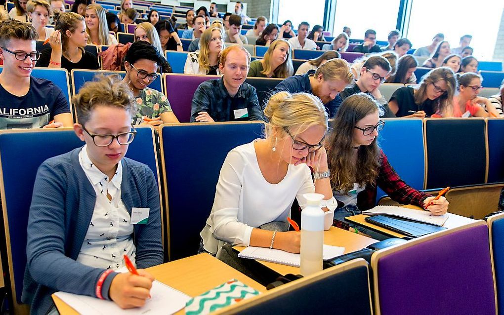 Studenten in een collegezaal. beeld ANP