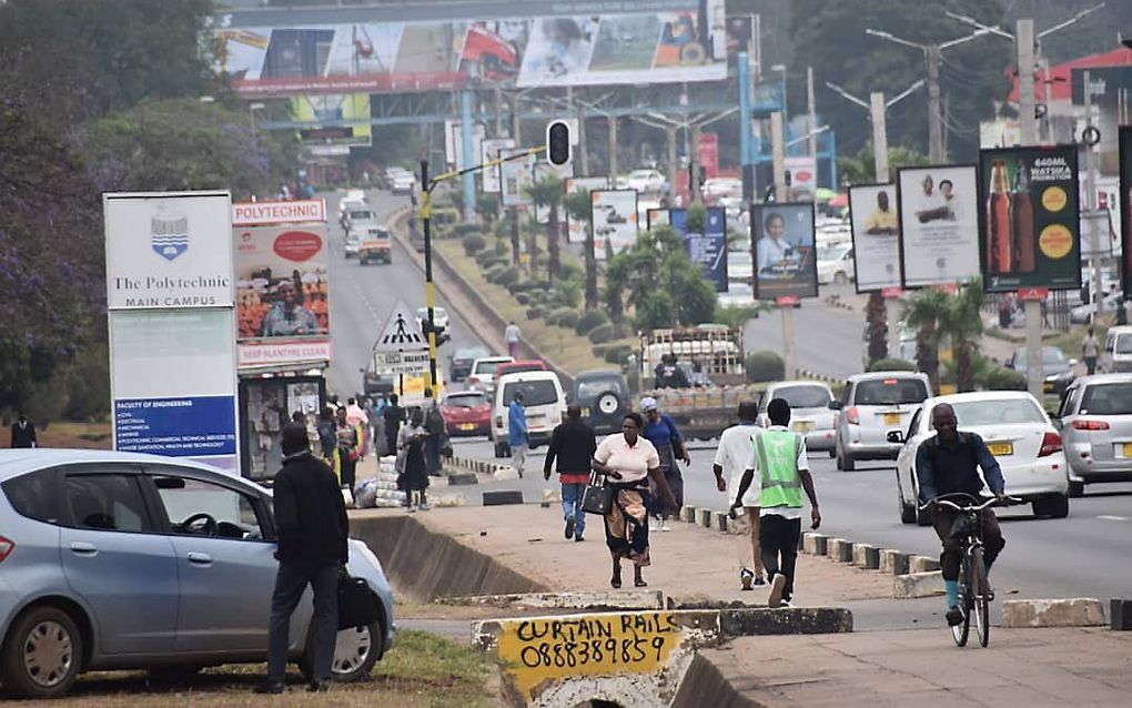 Straatbeeld in Blantyre, Malawi. beeld RD