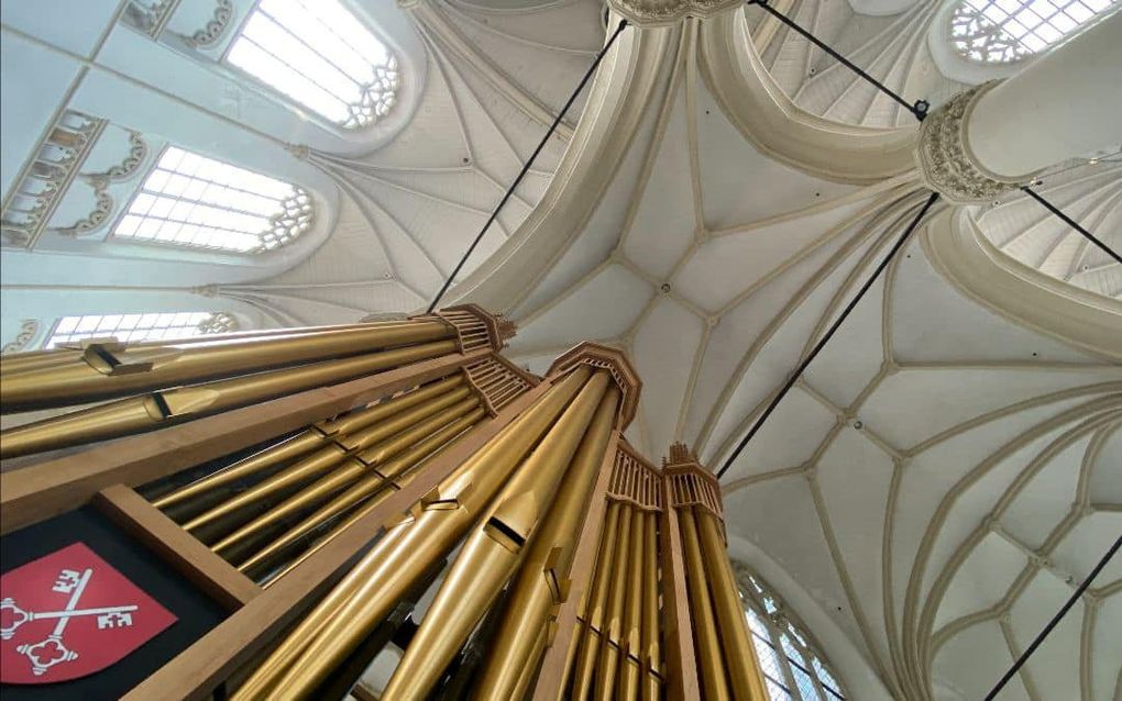 Het Willisorgel in de Hooglandse Kerk in Leiden. Beeld Eric Brons