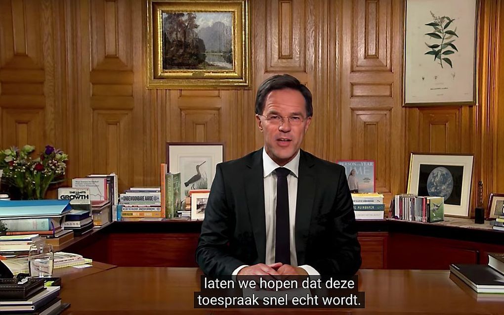 Beeld uit de deepfakevideo met premier Mark Rutte. beeld De Correspondent